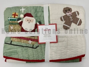 Pottery Barn Kinder Erbstück gesteppt Weihnachten Santa Rentier Baum Rock 54" #B7 - Bild 1 von 5