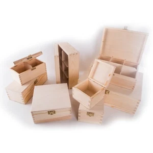 Small Wooden Boxes/SELECTION of 100 /Memory Jewellery Keepsake Chest Storage Box - Picture 1 of 267