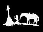 COWGIRL PRAYING HORSE CHRISTIAN Vinyl Decal Car Sticker Truck CHOOSE SIZE COLOR