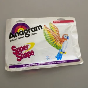 Vintage Anagram Super Shape(TM) Parrot Bird Colorful Balloon 22 X 43" - Picture 1 of 2