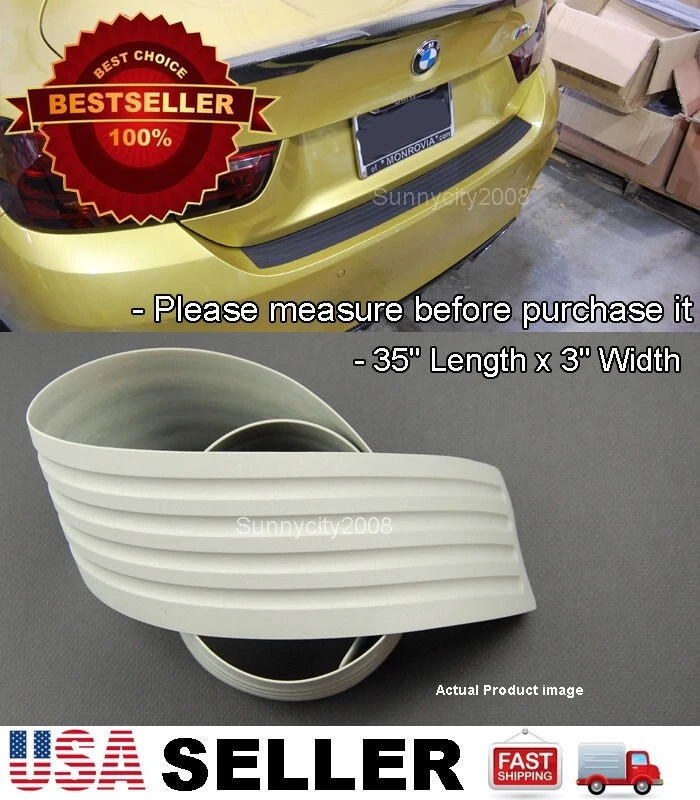 35" x 3" Gray Rear Bumper Rubber Guard Cover Sill Plate Protector For Nissan - Image 1 of 1