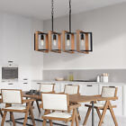 4-Light Rustic Farmhouse Furniture Wood Chandelier Pendant Lighting Fixture New