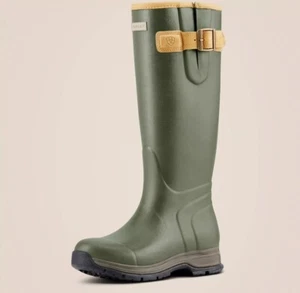 Ariat Women's Burford Insulated Wellington Boot Olive Green UK 4.5 RRP £160 - Picture 1 of 5