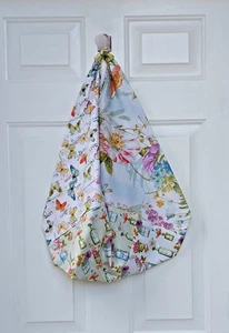 Triangle Tote Butterflies & Flowers Origami Tote Bag Shopper Yoga Day Bag CL - Bild 1 von 12