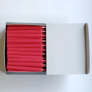 Warousoku: Traditional Japanese Red Candles 110mm 100 pcs - Picture 1 of 2