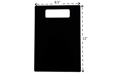 MARKETING HOLDERS Black Acrylic T Shirt Folding Board 8.5" x 12" Laundry Organizer Helper Tile