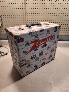 TV Radio Repairman Wood Toolbox Vacuum Tube Caddy Vintage 1976 1776 Zenith - Picture 1 of 11