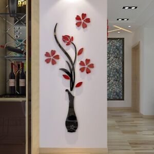 Vase 3D peintures murales pour salon chambre canapé toile de fond TV fond mural, ou