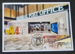 *FREE SHIP Singapore Joint Issue General ASEAN Post Office 2024 Postbox Maxicard - Picture 1 of 6