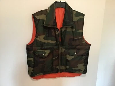 Safety Zone Men's L Camo/Blaze Orange Reversible Hunting Vest  (#Bx63-1) - Image 1 of 4