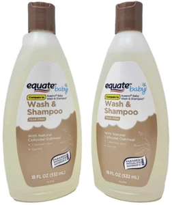 Equate Baby Tear-Free Wash & Shampoo w/ Oatmeal 18 fl oz (2 Pack) - Picture 1 of 4