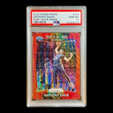 2015 Panini Prizm Red Ruby Wave Anthony Davis #376 #268/350 PSA 10 LA Lakers 🎁