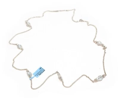 Lagos Nuovo Sterling Perla Argento Keshi 6 Collegamento Con Stazioni 34 " - Immagine 1 di 4