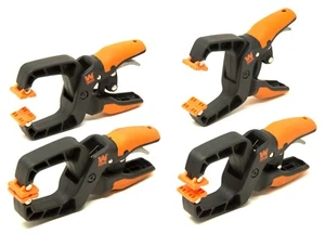WEN CLH151 Quick-Release Ratcheting Hand Clamps w/ 1.5" Jaw Opening, 4 Pack - Picture 1 of 4
