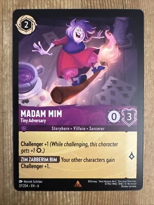 Madam Mim - Tiny Adversary 37/204 Rare Azurite Sea Lorcana Disney English Card - Image 1 of 2