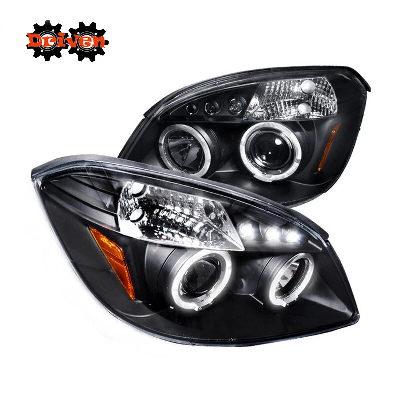 Faros halo proyector negro mate para Chevy Cobalt Pontiac Pursuit G5 05-10 Foto 1 de 3
