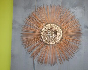 Mid century sun burst starburst copper bronze brutalist wall art William Friedle - Picture 1 of 5