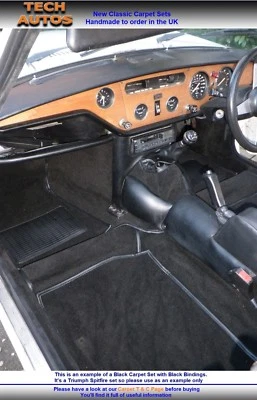 Carpet Set Handmade to Order Auto Velour Fiat Bertone X1/9 1300 & 1500 - Image 1 of 4