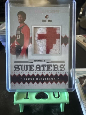 2023-24 Panini NBA Hoops SCOOT HENDERSON #RSW-SCO  Rookie Sweaters  MINT! - Image 1 of 2