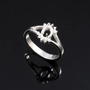 925 Sterling Silver Ring Setting Size 7 – 7x5mm Oval Non Tarnish Mounting - Picture 1 of 4