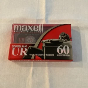 MAXELL UR60 Blank Audio Cassette Tape Normal Bias NEW SEALED - Picture 1 of 3