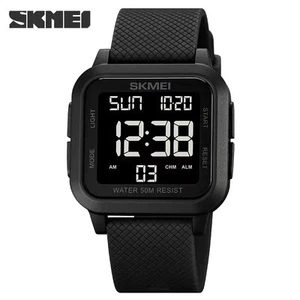 SKMEI Mens LED Watch Waterproof Digital Sports Stopwatch Military Alarm Watches - Picture 1 of 11