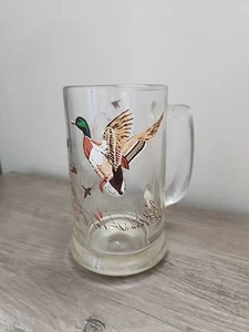 Rare | Libby - Mallard & Ducks Beer Mug Steins 5 1/2" | HTF Vintage Drinkware - Picture 1 of 6