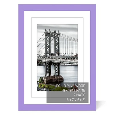 Marcos de fotos 9x12 - Marco de madera maciza para fotos de 6x8 o 5x7 con o sin... Foto 1 de 4