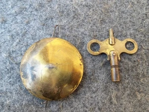 Antike Manteluhr Messing Schlüssel & 2,7 Unzen rundes Pendel 2,25" OD SA30 KOSTENLOSER VERSAND - Bild 1 von 5