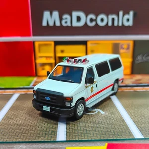 596 1:64 White Ford E-Series E-350 Chicago Fire Department CFD Diecast Model car - Picture 1 of 5