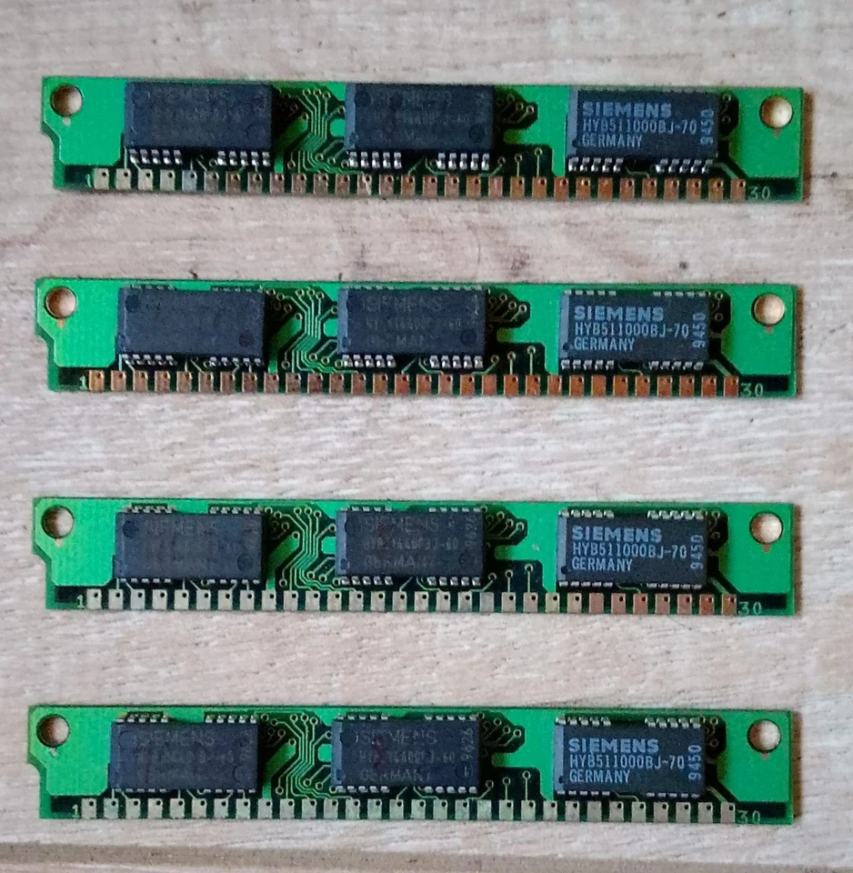 4x 1MB SIMM 30pin Module von Siemens - Bild 1 von 3
