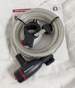 Schwinn, Bike Bicycle Steel Cable Keylock, Security Level 3, 6' x 12mm - Picture 1 of 2