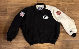 Giacca Bomber Starter Vintage Anni 80/90 Squadra NFL Green Bay Packers Uomo Large Rara - Foto 1 di 16
