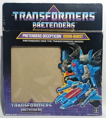 TRANSFORMERS VTG G1 PRETENDERS BOMB-BURST EUROPEAN FRONT & BACK PACKAGE PART - Image 1 of 4