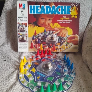 Headache Board Game MB Games 1986 - Vintage Popomatic Chase (4yrs+) -  Complete - Picture 1 of 3