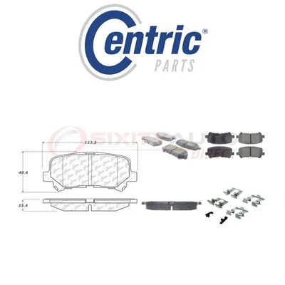 Centric Ceramic Disc Brake Pads w Shims for 2010-2013 Acura ZDX 3.7L V6 - lw Foto 1 de 4