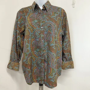 Lauren Ralph Lauren blusa donna taglia media multicolore paisley manica lunga  - Foto 1 di 14