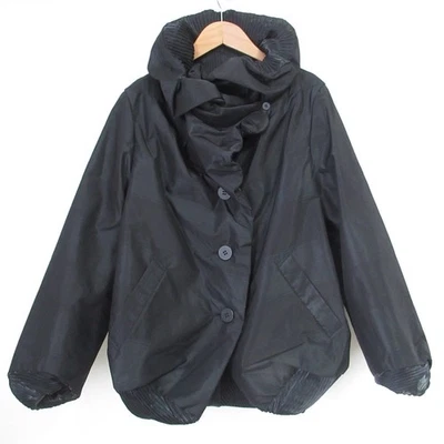 ISSEY MIYAKE FETE Pleated Volume Jacket IF84FA711 Size 3 Black Women USED - Image 1 of 4