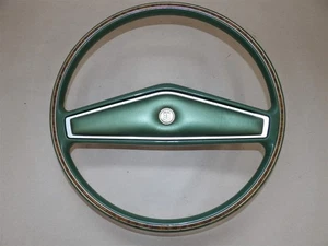 DODGE DIPLOMAT CHRYSLER LEBARON 1977-1978 STEERING WHEEL GREEN -SEE DESCRIPTION - Picture 1 of 9