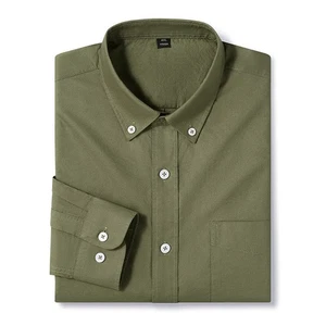 Mens Oxford Shirts Formal Business Long Sleeves Cotton Casual Dress Shirts Tops - Picture 1 of 39