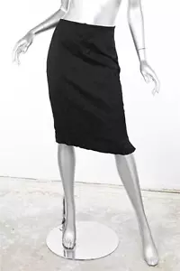 PRADA Black Silk Krinkle Fabric Straight Skirt sz. 46 - Bild 1 von 4
