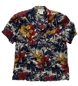 Vintage Jones New York Floral Button Up Shirt Womens 12 Blouse W/ Shoulder Pads - Picture 1 of 9