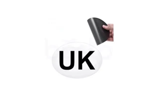 Insignia adhesiva magnética ovalada del Reino Unido sin placa GB Europa viaje caravana furgoneta coche - Imagen 1 de 2