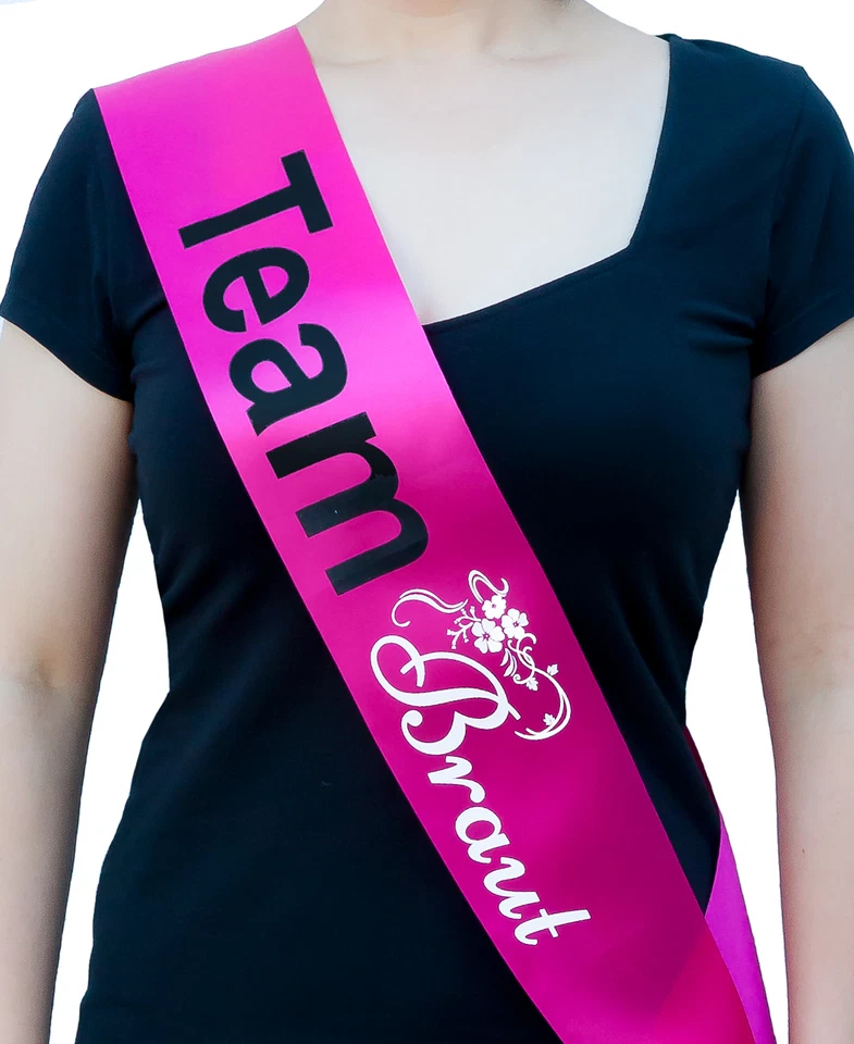 OBLIQUE UNIQUE Braut JGA Schärpe Junggesellenabschied - Team Braut - Hen Party Sash Bride To Be
