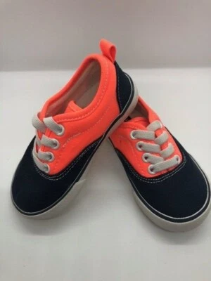 GAP Bebé Niño Pequeño Niño Talla US 6 EU 23 Azul Marino Naranja Sin Cordones Tenis Zapatos Foto 1 de 4
