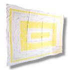 Vtg Yellow Linen Table Cloth Rectangular Textile 48" x 60"