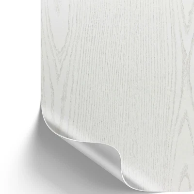 12,11€/m² Klebefolie Möbel Küche Deko Selbstklebende Folie Tapete Holzoptik weiß - Bild 1 von 4