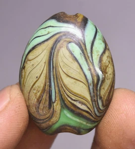 3CM Old China Coloured Glaze Dynasty Yu Cong Zong Amulet Pendant - Picture 1 of 6