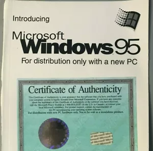 Microsoft Windows 95 Certificato di Autenticità - Foto 1 di 2