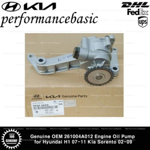 Genuine OEM 261004A012 Engine Oil Pump for Hyundai H1 07-11 Kia Sorento 02-09 - Picture 1 of 2